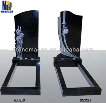 Black russian style tombstones