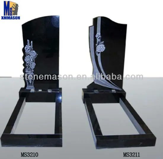 Black russian style tombstones