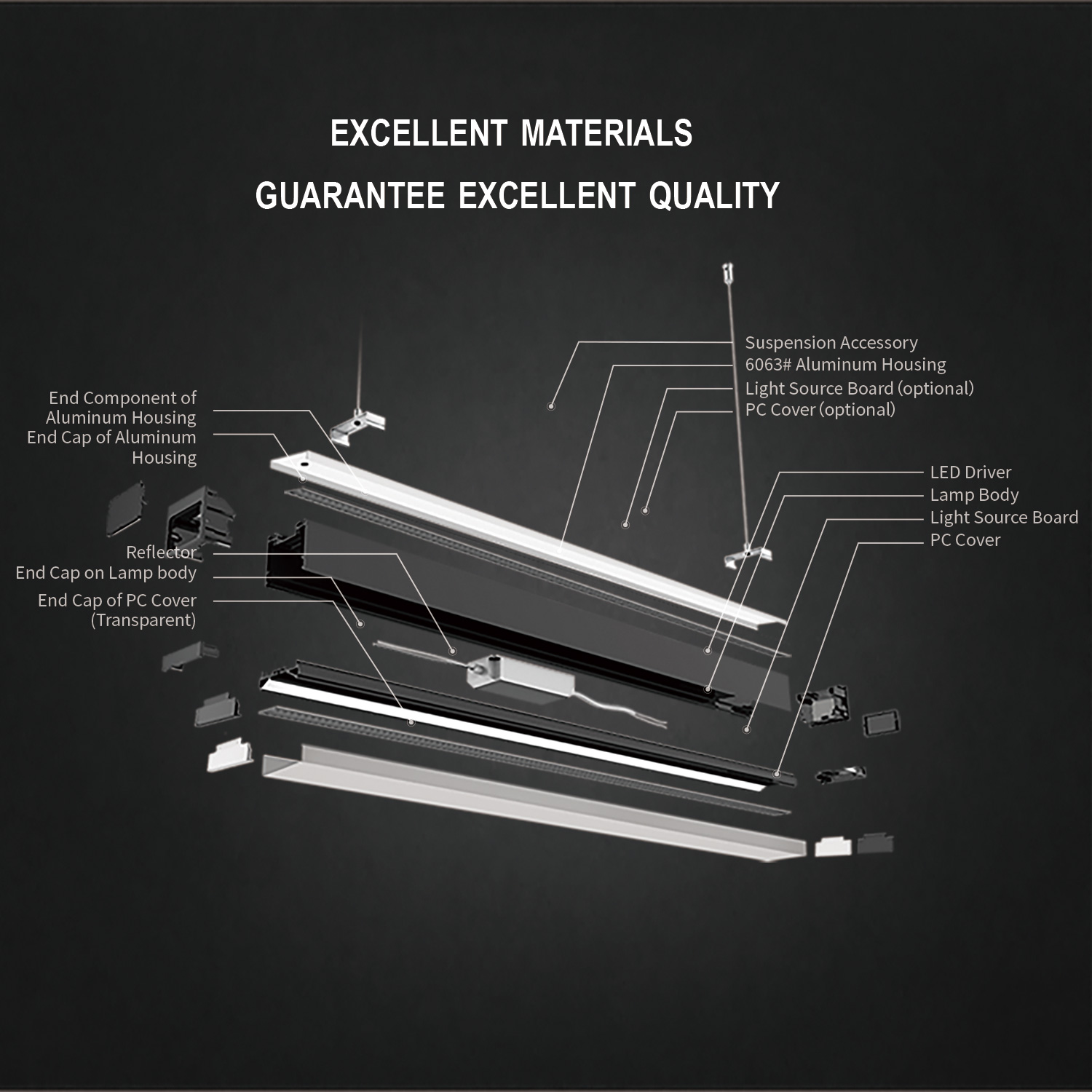 2400mm linear light