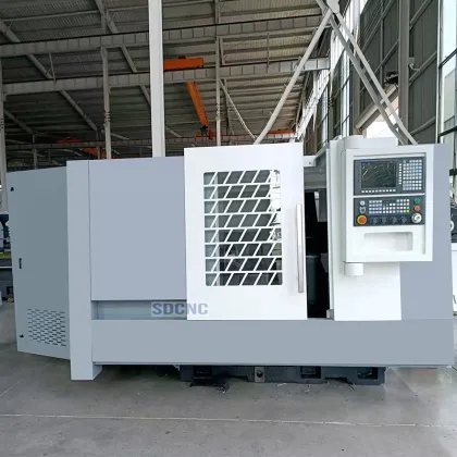 High Quality TCK56 Slant Bed CNC Lathe Machine with Double Spindle
