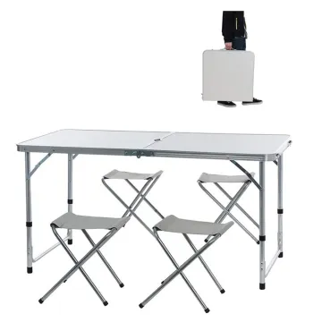 Aluminum Camping Folding Picnic Table and Chair Set