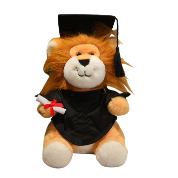 Leone peluche personalizzato con produttore di giocattoli per la laurea in camicia