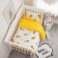 Populär tecknad baby bomull sängkläder set spädbarn spjälsäng lakan täcke set