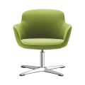Sillón giratorio con reposabrazos de metal para oficina en casa