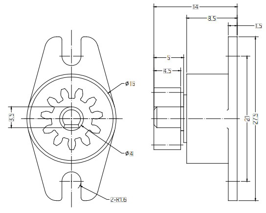 Gear Damper For Car Glasses Box