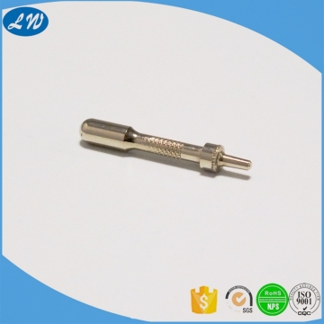 CNC turning electroplating brass charger plug metal parts