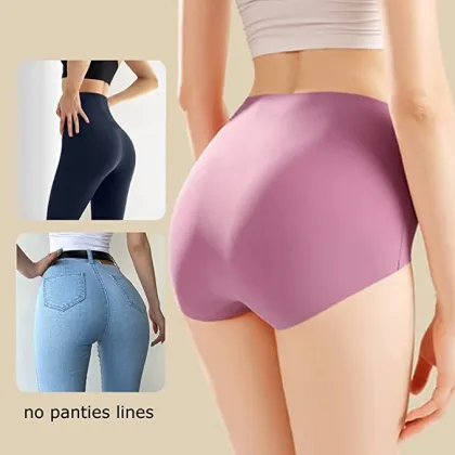 Women's Seamless Period Underwear: Invisible, High-Waist, No-Show Bikini Underwear