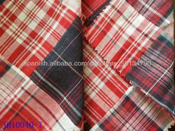 Red black white yarn dyed plaid double layer dubai dress fabric