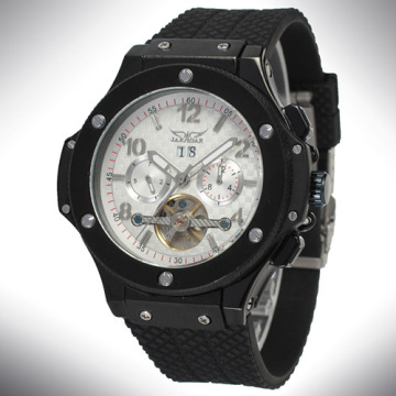 Mens Automatic Silicone Tourbillon Wrist Watch