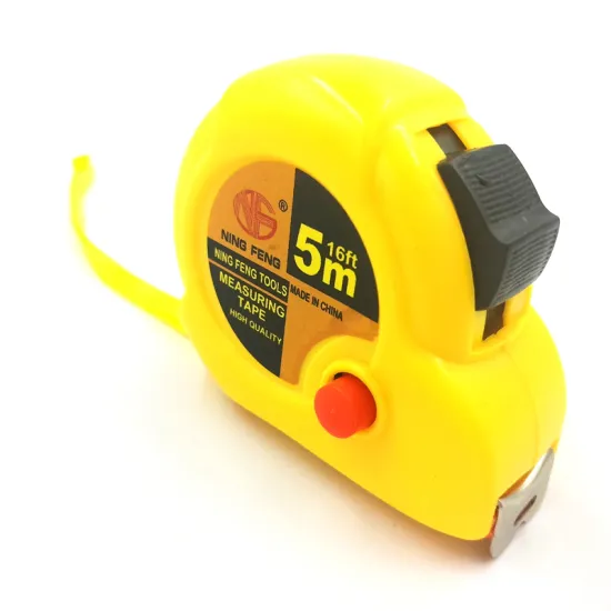 Cheap auto-stop print logo metal meter tape measure