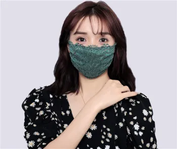 Elegant lace imitation silk mask