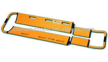 Emergency medical extendable scoop stretcher