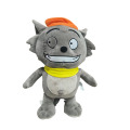 Animale di peluche grigio lupo