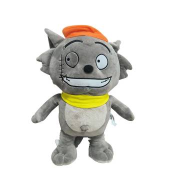 Animal de peluche gris lobo