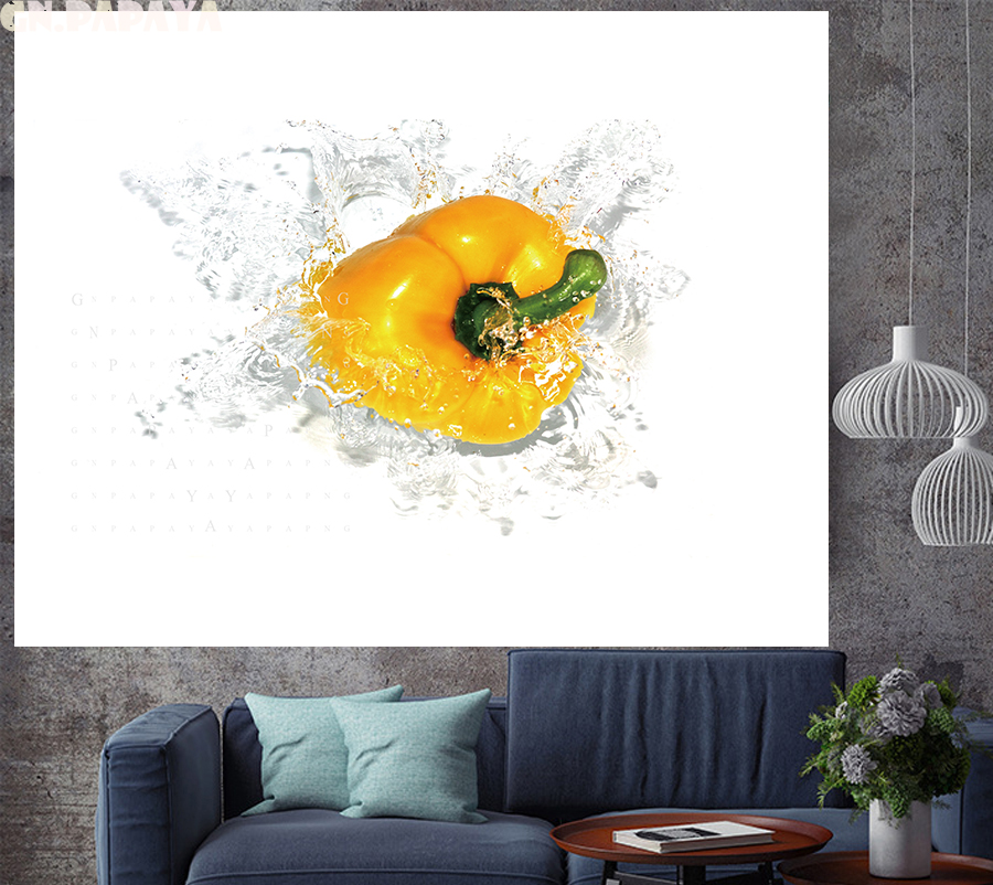 Yellow pepper Tapestry vegetables Wall Hanging personality Pop style building goblen fashion fresh style Wall Carpet home decor