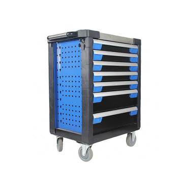 High-Quality 7-Drawer Heavy Duty Auto Repair Tool Trolley with 4 Wheels - Stainless Steel Garage Storage Cabinet
