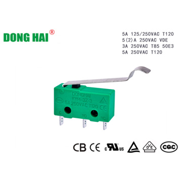 Мініяцюрны мікравыключальнік Тэрміналы прыпоя Электроннае абсталяванне