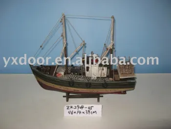wooden fish boat model 45CM (2904-45)ship model