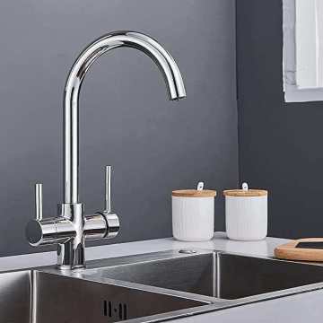 3-in-1 Kitchen Mixing Faucet with Filtered Drinking Water Outlet