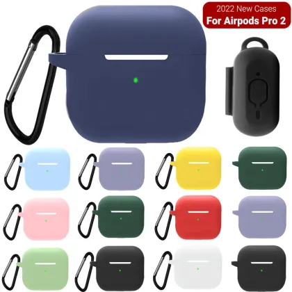 Silicone Case Protector for AirPods Pro 2nd Gen - Shockproof with KeyChain