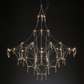 New interior design floating crystal led light chandeliers