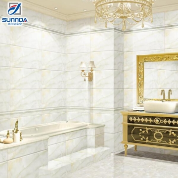 2016 Sunnda beautiful interior house design coordination floor and wall tiles with imported glaze