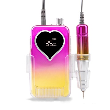 Professional Cordless Gradient Heart Nail Manicure Drill
