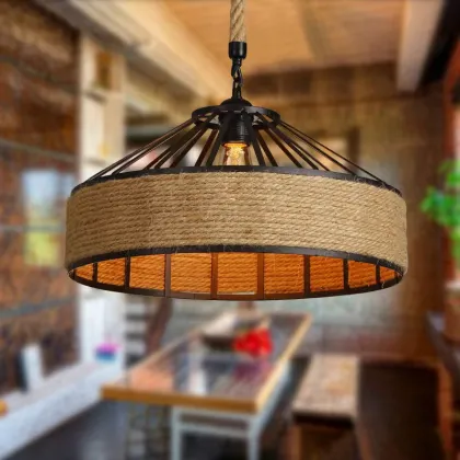 Iron Material Retro Pendant Lights E27 Base Loft Vintage Industrial Hanging Lamps