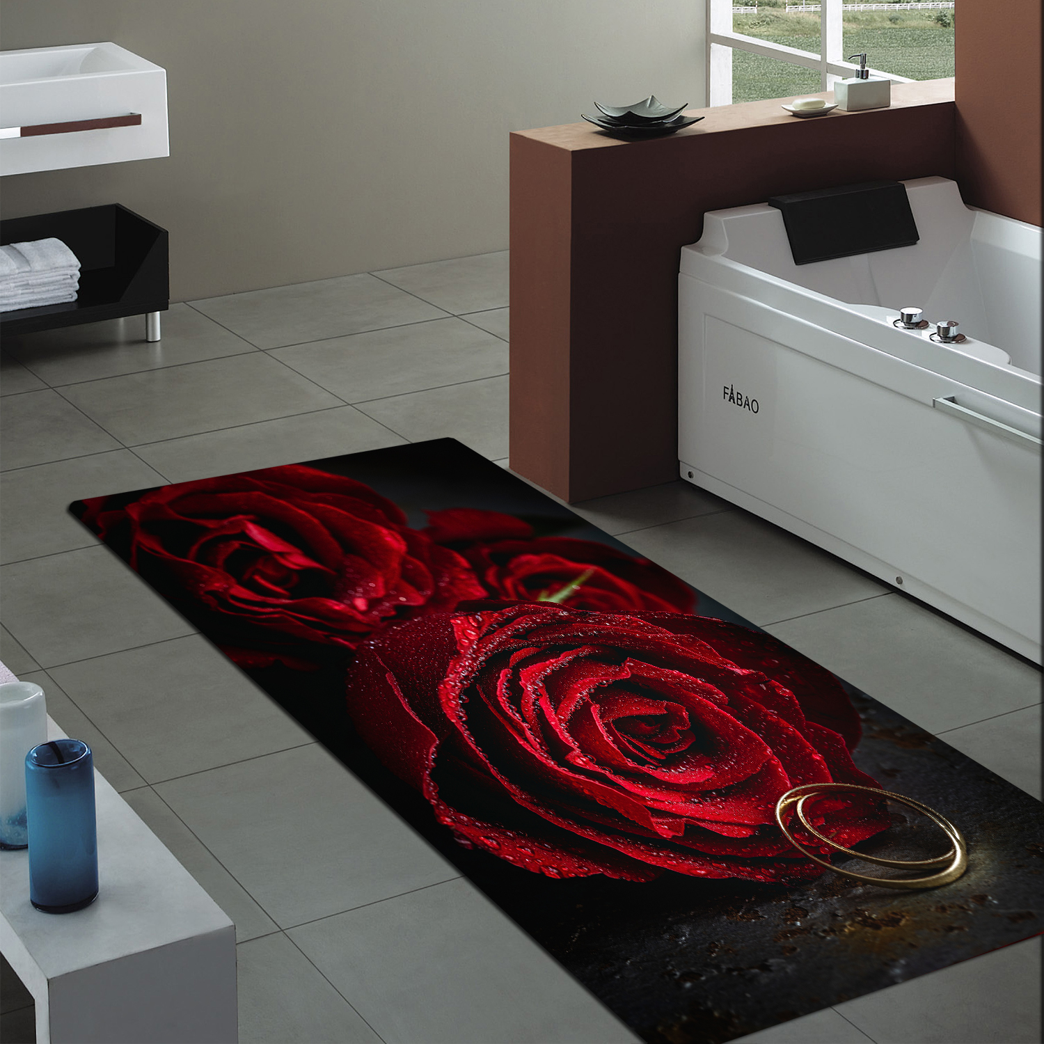Household sponge high definition digital printed floor mat202403-02-01