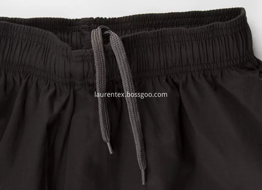 chef pants black fabric waist