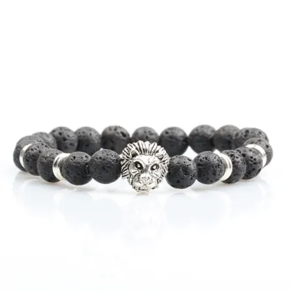 bead bracelet men jewelry wholesale natural red flower stone bead charm bracelet
