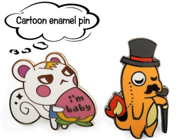 Hard Enamel Pin Novelty Gift Durable and Eye-Catching Carton Design