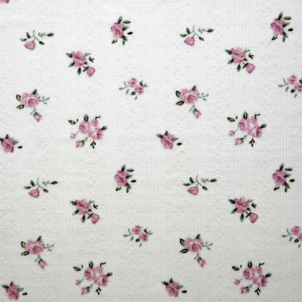 เทคโนโลยีใหม่ผ้า Jacquard ลายดอกไม้หรูหราสำหรับเครื่องแต่งกายแฟชั่นสตรี