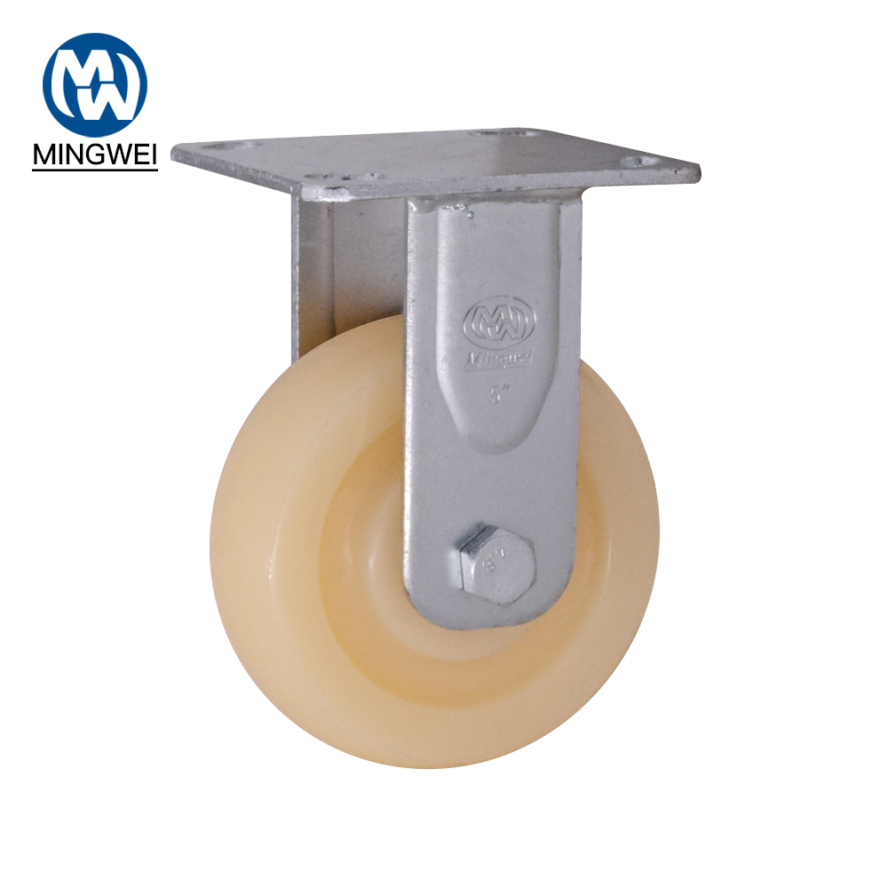 5 Inch Nylon Industrial Fixed Caster Wheels