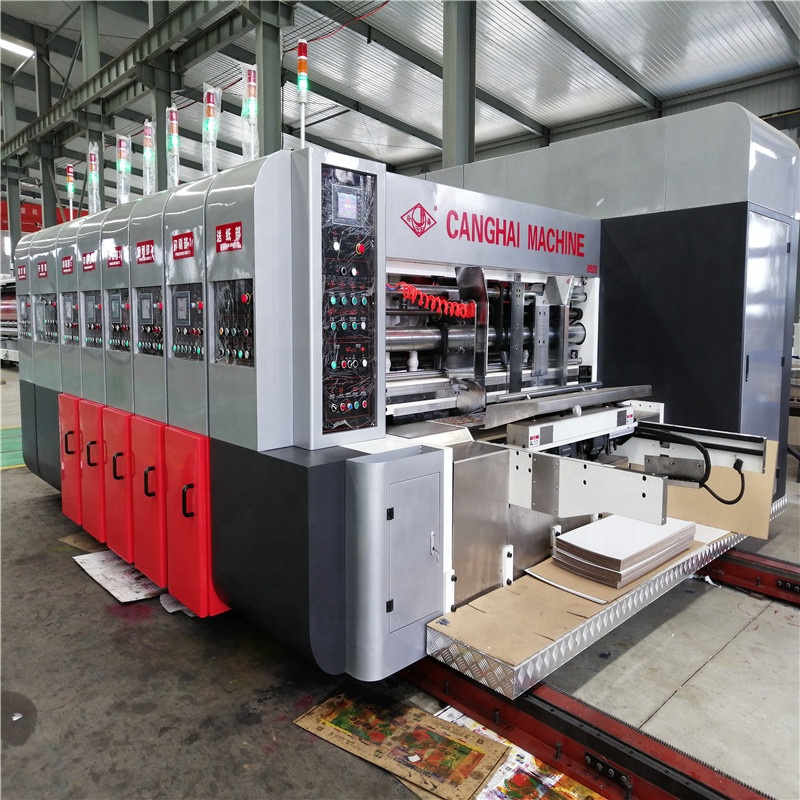 Auto carton printing slotting folding gluing machine