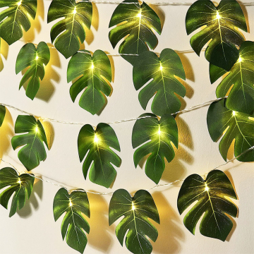 20LED Monstera Leaves String Lights - Birthday & Party Decorations