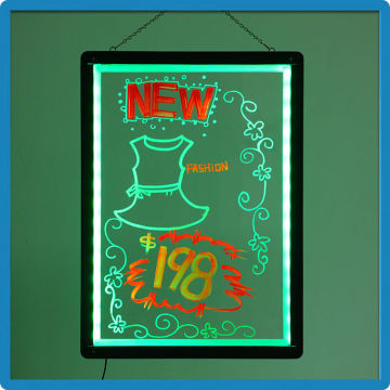 Hot-selling low price products aluminium frame led acrylic christmas display 90 flashingsparkle led flash board clear display sa