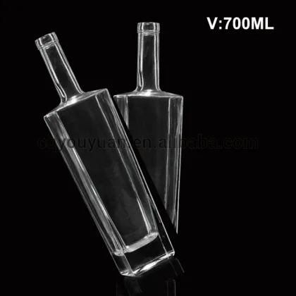 Fancy Rum Bottle White Rum Clear Glass Rum Bottles 700 ML