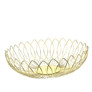 Hollow Stainless Steel Metal Wire Fruit Vegetable Basket