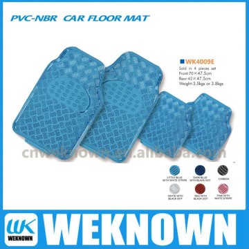 Fashionable design with different colors PVC-NBR car floor mat