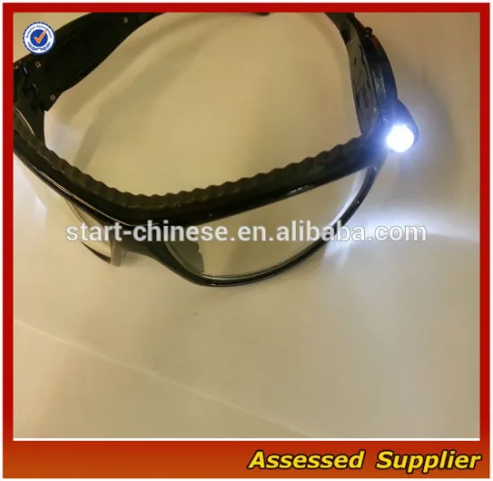 safety glasses with flash light
