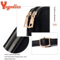 Yogodlns Vintage PU Leather Crossbody Bag Litchi Pattern Shoulder Bag Simple Sloid Color Messenegr Bag Leisure Shopping Handbag