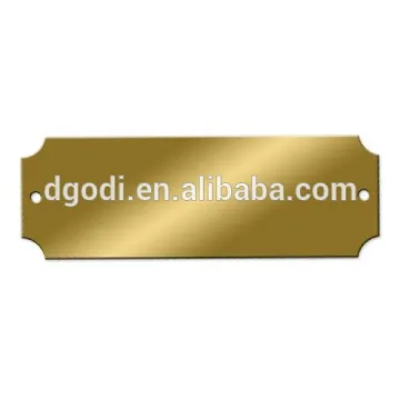 Hardware factory custom high precision brass name plate/brass logo plate