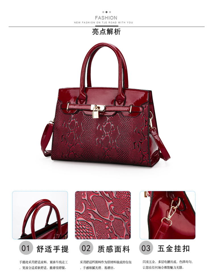 leather handbag shoulder bags latest design lady handbags