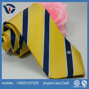 100% Polyester Wedding Ribbing Pink Strips 8.5cm Formal Necktie For Men