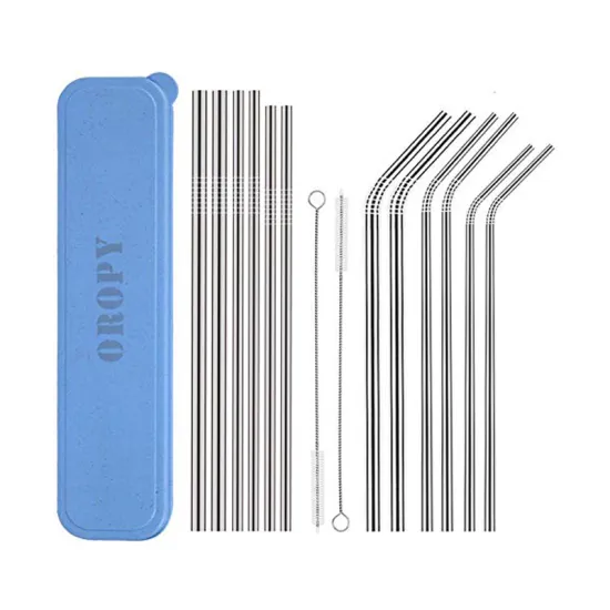 Stainless Steel Straws Reusable Durable Eco-Friendly Set