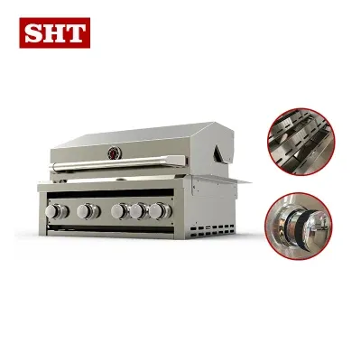Portable Gas BBQ Grill Cabinet Island Grills for Indoor Kitchen