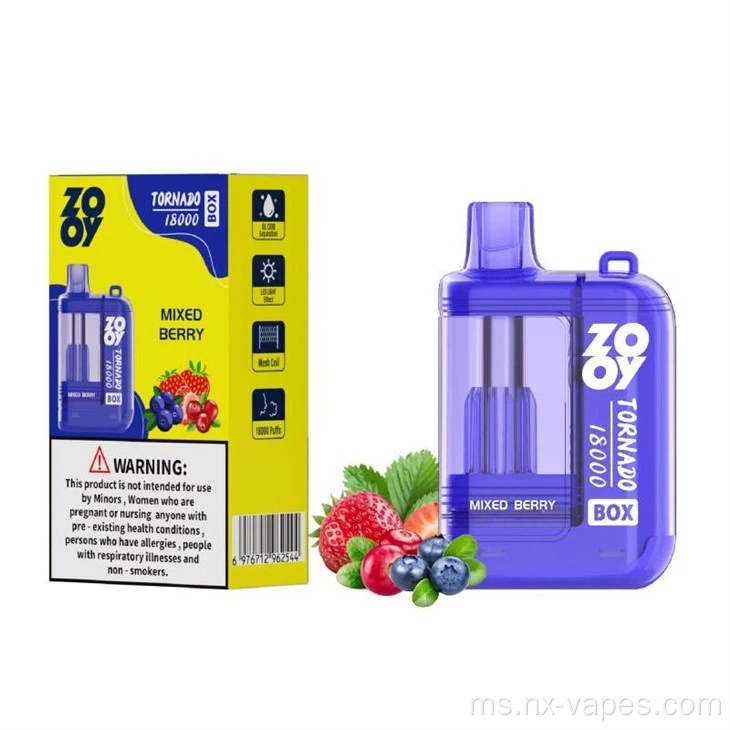 Zooy Tornado 18000 Puffs Vape Gigi