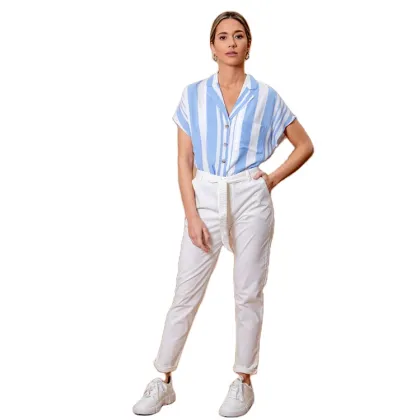 White Plus Size Formal Women Long Pants