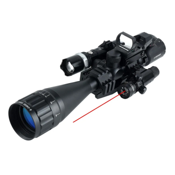 4-in-1 Combination Red Dot Sight Scope 6-24/50 Red Green Illuminated Optic Scope Set for Factory Sales